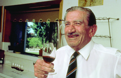 Max Schubert tasting wine