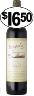 Bengalee Shiraz bottle