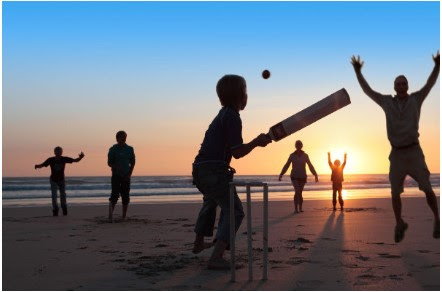 Beach cricket at McLaren Vale