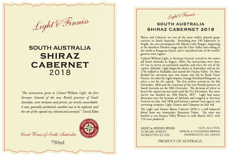 Light & Finniss Shiraz Cabernet