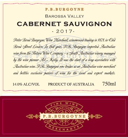 P.B.Burgoyne Barossa Valley Cabernet Sauvignon