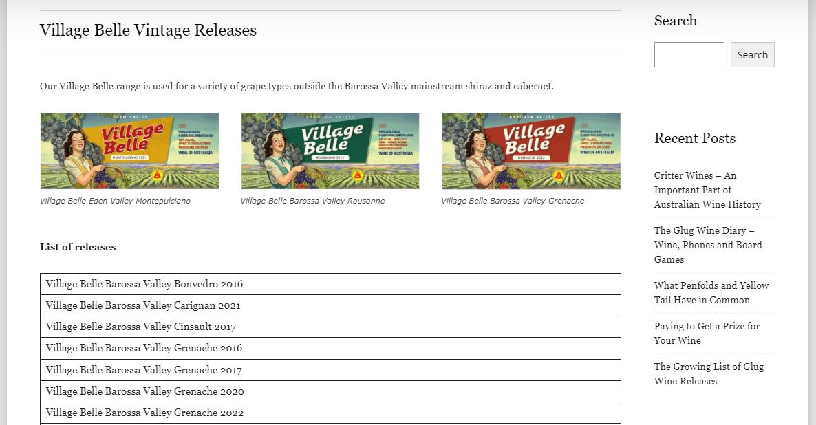 Village Belle releases